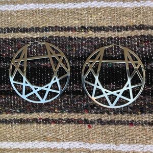 Killstar Enneagram Hoop Earrings